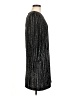 H&M 100% Polyester Tweed Black Casual Dress Size 6 - photo 4