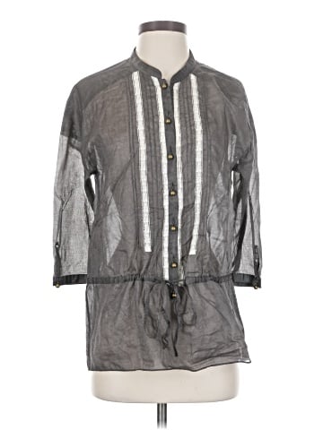Robbi & Nikki 3/4 Sleeve Button-Down Shirt (view 1)