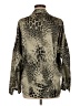 Davi & Dani Animal Print Green Long Sleeve Blouse Size M - photo 2