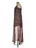Athleta 100% Polyester Graphic Brown Casual Dress Size XS - photo 5