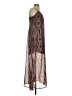 Athleta 100% Polyester Graphic Brown Casual Dress Size XS - photo 4