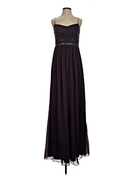 sachin and babi light blue dress Adrianna Papell Placed Beaded Floral Mesh Mermaid Gown - Dark Blue Violet