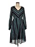 Lulus 100% Polyester Stripes Teal Casual Dress Size M - photo 1