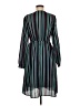 Lulus 100% Polyester Stripes Teal Casual Dress Size M - photo 2