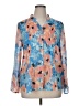 Lark Lane Blue Long Sleeve Blouse Size XL - photo 1