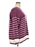 Staccato Stripes Burgundy Purple Pullover Sweater Size 2X - photo 4