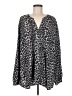 Laura Scott 100% Polyester Animal Print Black Gray Long Sleeve Blouse Size 28 waist - photo 1