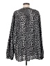 Laura Scott 100% Polyester Animal Print Black Gray Long Sleeve Blouse Size 28 waist - photo 2