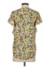 H&M 100% Polyester Floral Yellow Short Sleeve Blouse Size 4 - photo 2