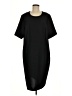 Roaman's 100% Polyester Solid Black Casual Dress Size 10 - photo 1