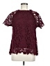Guest Editor 100% Polyester Burgundy Short Sleeve Blouse Size M - photo 1