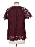 Guest Editor 100% Polyester Burgundy Short Sleeve Blouse Size M - photo 2