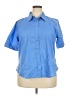 Lady Hathaway Blue Short Sleeve Blouse Size XXL - photo 1