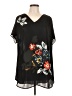 CAbi 100% Polyester Black Short Sleeve Blouse Size L - photo 1