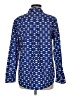 Talbots 100% Cotton Print Blue Long Sleeve Button-Down Shirt Size M - photo 2