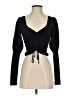 Aqua Black Long Sleeve Top Size S - photo 1