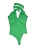 Klassy Network Solid Green One Piece Swimsuit Size M - photo 2