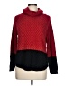 It's Our Time 100% Acrylic Color Block Red Turtleneck Sweater Size L - photo 1