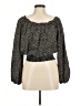 MICHAEL Michael Kors 100% Polyester Gray Long Sleeve Blouse Size M - photo 1