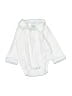 Quiltex 100% Cotton Solid Ivory Long Sleeve Onesie 6-9 MO / 9 MO - photo 1