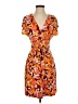 Nine West Print Orange Casual Dress Size S - photo 1