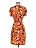 Nine West Print Orange Casual Dress Size S - photo 2