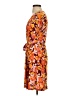 Nine West Print Orange Casual Dress Size S - photo 5