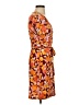 Nine West Print Orange Casual Dress Size S - photo 4