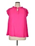 Lane Bryant 100% Polyester Pink Short Sleeve Blouse Size 14 - 16 Plus - photo 1