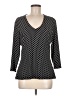 Long Elegant Legs Black Long Sleeve Blouse Size L - photo 1