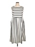 Unbranded 100% Polyester Stripes Ivory Casual Dress Size XL - photo 1