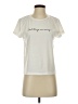 Shein 100% Polyester Ivory Short Sleeve T-Shirt Size S - photo 1