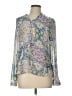 Grifflin 100% Polyester Paisley Green Long Sleeve Blouse Size L - photo 1