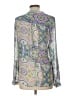 Grifflin 100% Polyester Paisley Green Long Sleeve Blouse Size L - photo 2
