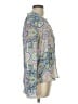Grifflin 100% Polyester Paisley Green Long Sleeve Blouse Size L - photo 4