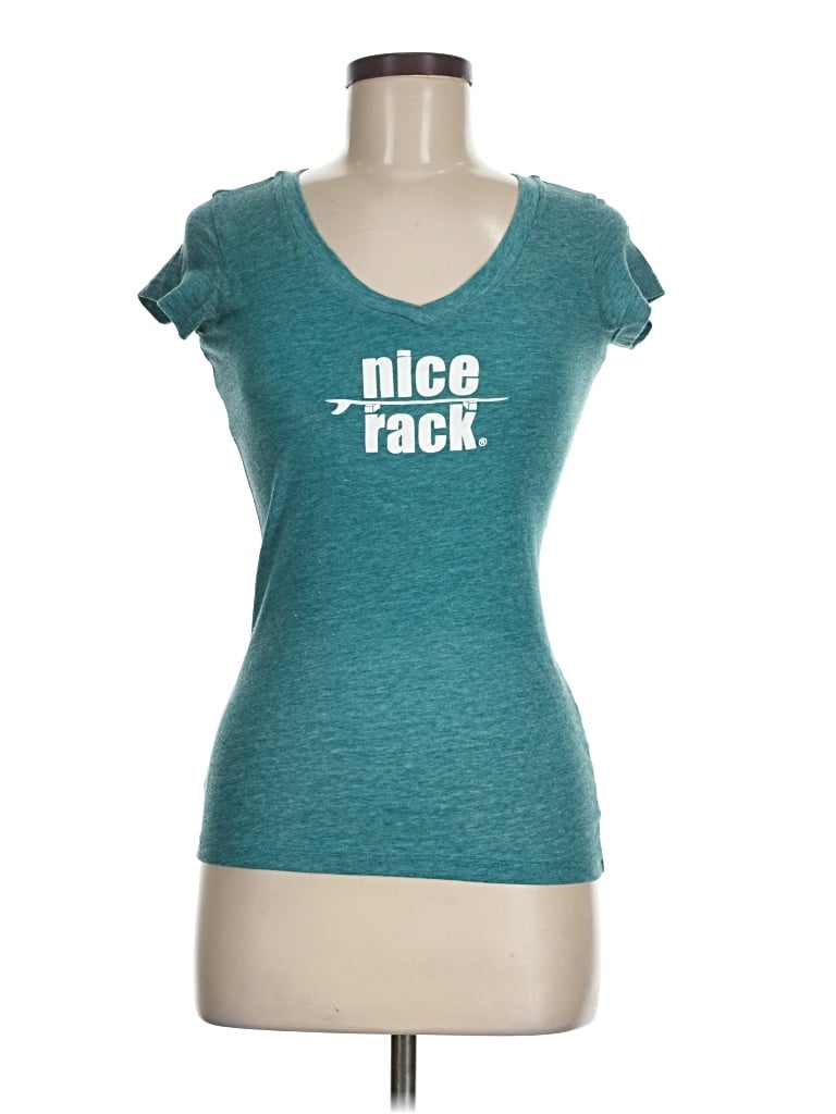 Pre-owned Active Usa Short Sleeve T-shirt In Blue