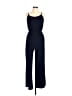 Charles Henry Solid Blue Jumpsuit Size L - photo 1