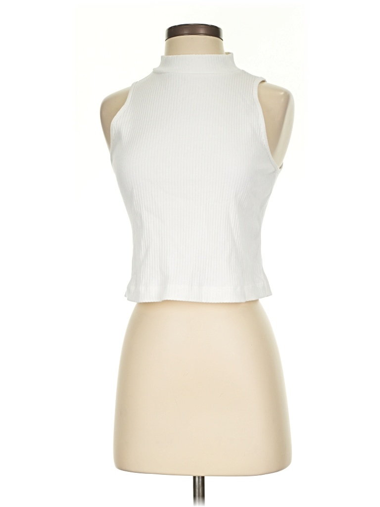 Pre-owned Old Navy Tank Top Ivory Halter Neckline Tops In White