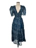 St. Roche Floral Blue Cocktail Dress Size 6 - photo 1