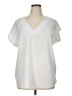 Suzanne Grae White Short Sleeve Blouse Size XL - photo 1
