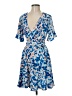 BCBGMAXAZRIA Print Blue Cocktail Dress Size M - photo 1