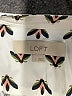 Ann Taylor LOFT Chevron-herringbone Ivory Long Sleeve Blouse Size L - photo 7