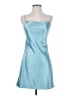 Hemline 100% Polyester Solid Blue Cocktail Dress Size S - photo 1