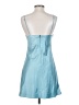 Hemline 100% Polyester Solid Blue Cocktail Dress Size S - photo 2