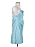 Hemline 100% Polyester Solid Blue Cocktail Dress Size S - photo 4