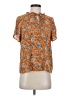 MOD Lusive 100% Rayon Orange Short Sleeve Blouse Size S - photo 1
