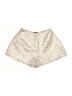 PrettyLittleThing Metallic Ivory Shorts Size 4 - photo 1