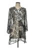 Signature 100% Polyester Silver 3/4 Sleeve Blouse Size L - photo 1