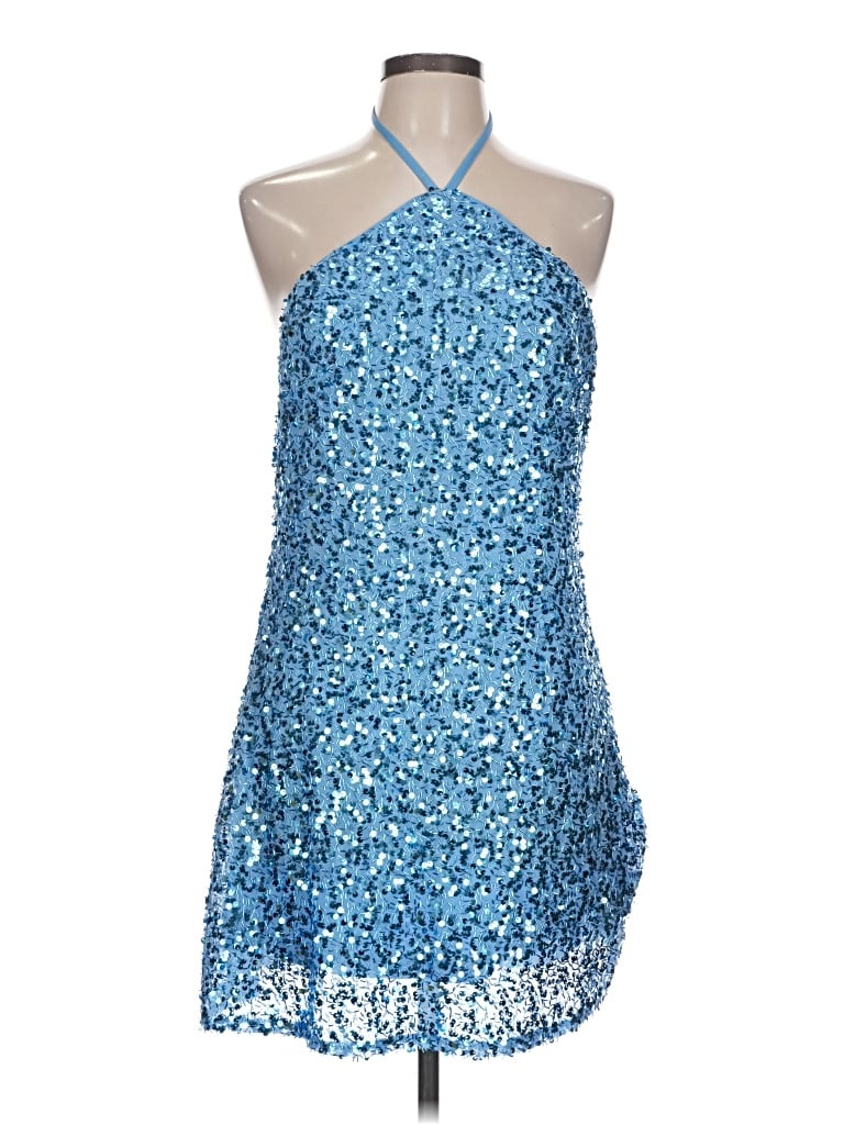 Pre-owned Unbranded Cocktail Dress In Blue