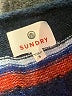 Sundry Argyle Blue Pullover Sweater Size S - photo 7